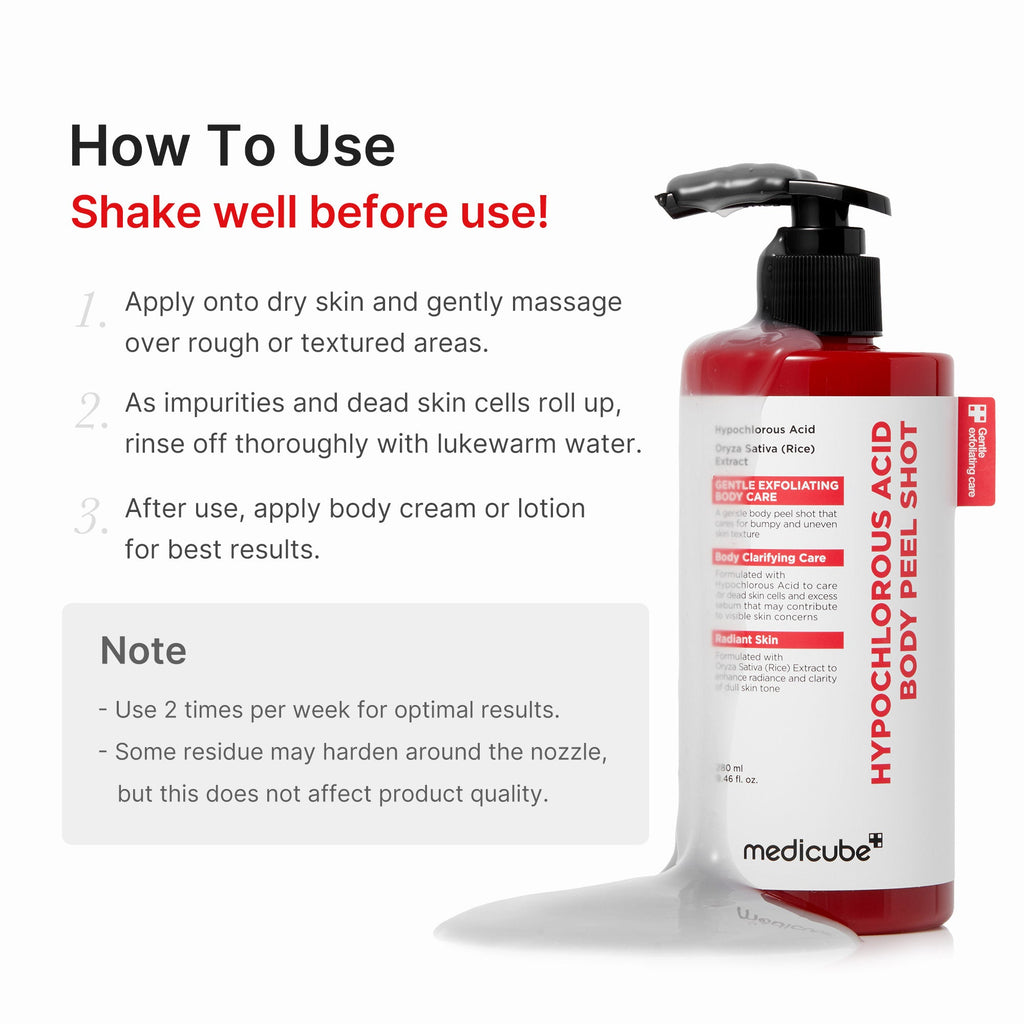 Hypochlorous Acid Rice Body Peel Shot