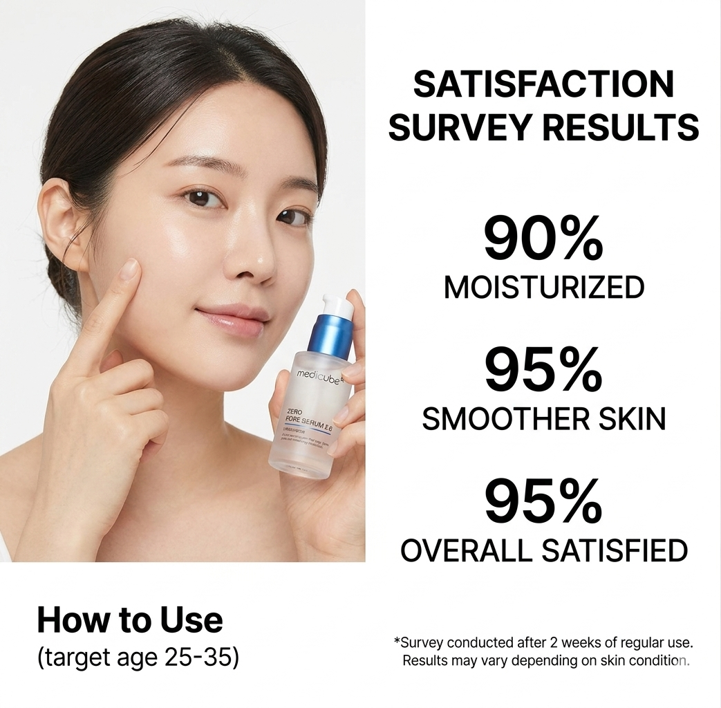 Medicube Zero Pore Serum 2.0 - Pore Minimizing & Sebum Control Serum (1.18 oz / 27ml)